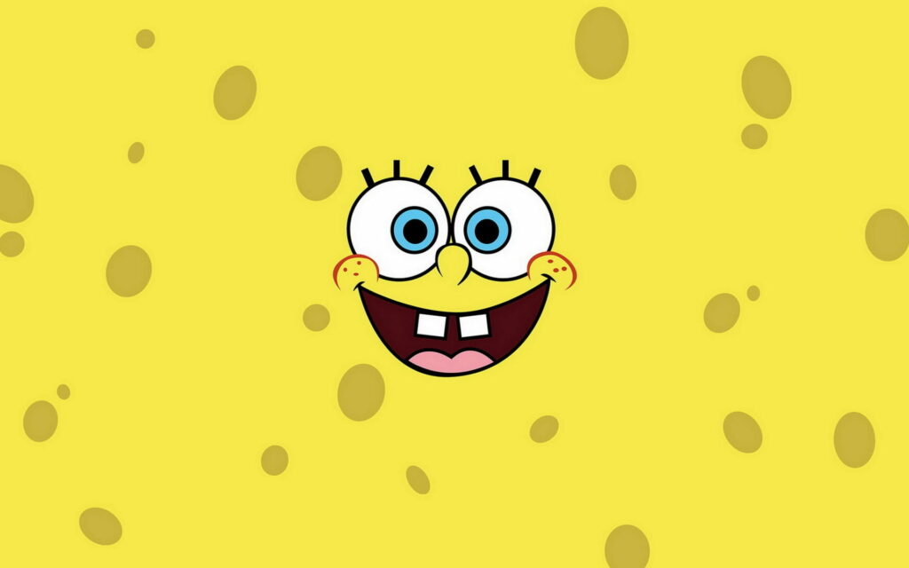 SpongeBob SquarePants: A Playful Face with Bright Eyes - Captivating HD Wallpaper Background