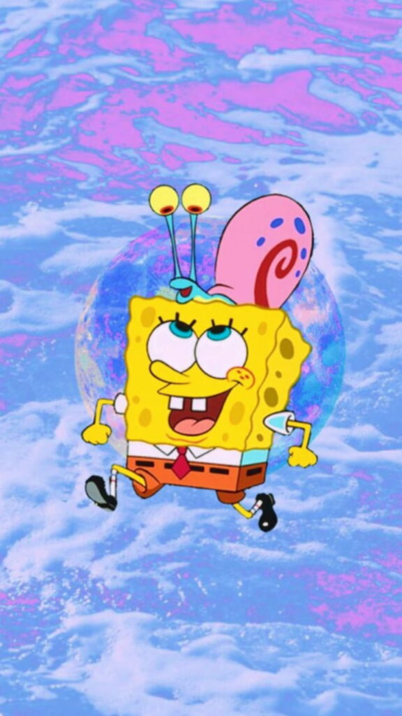Whimsical Adventures: SpongeBob and Gary Bring Cartoony Delight - HD Phone Wallpaper