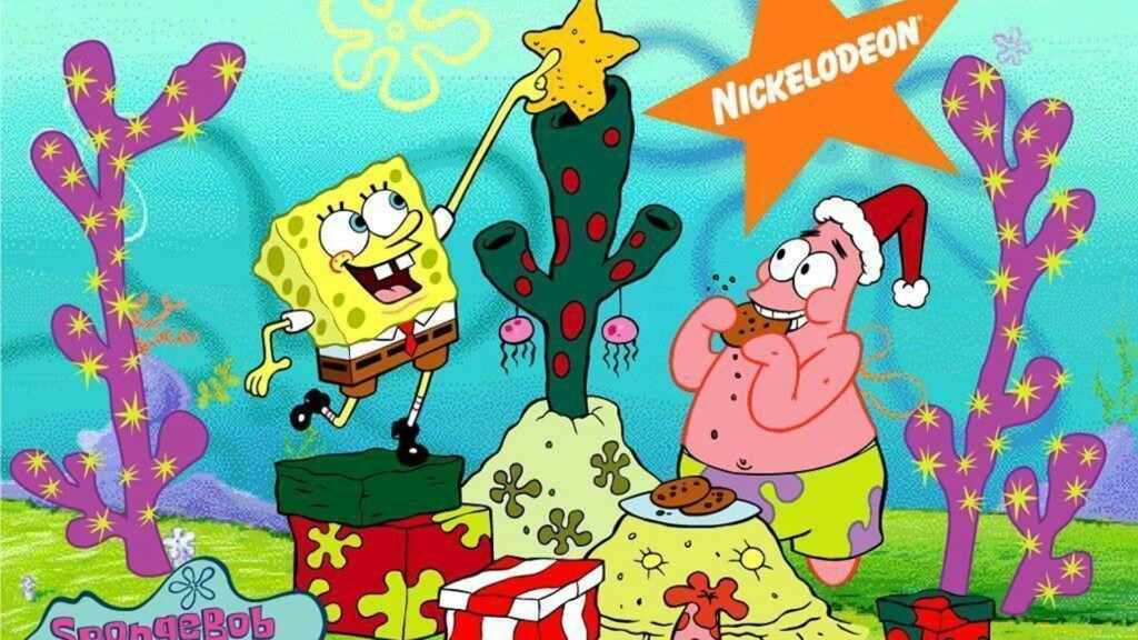 Nautical Nostalgia: A Vibrant HD Tribute to Spongebob Squarepants and Nickelodeon Wallpaper