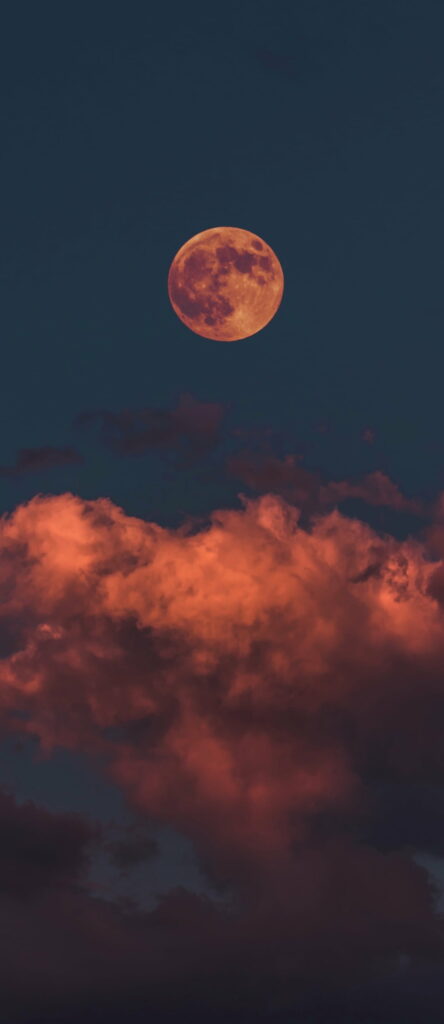 Spooky Blood Moon HD Wallpaper for iPhone - Dramatic Dark Sky