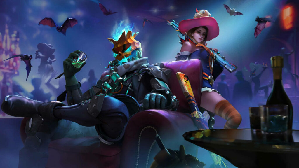 Fear the Fire: Free Fire's Spook-tacular Halloween Skin Desktop Wallpaper