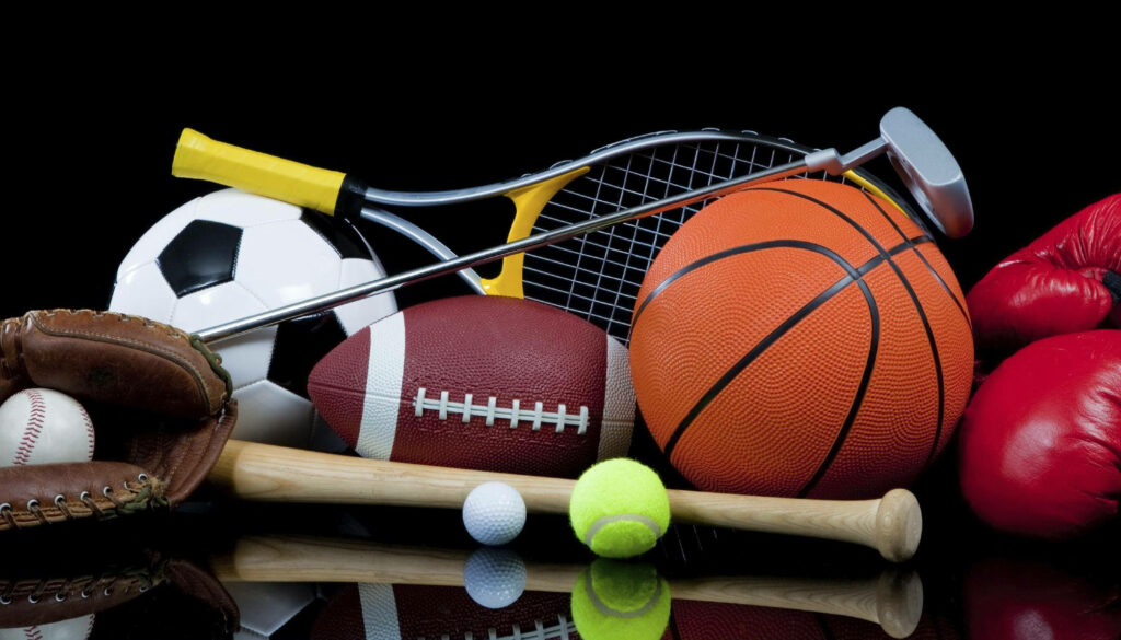 Sporting Goods in Shadow: A Dark and Dynamic Desktop Wallpaper