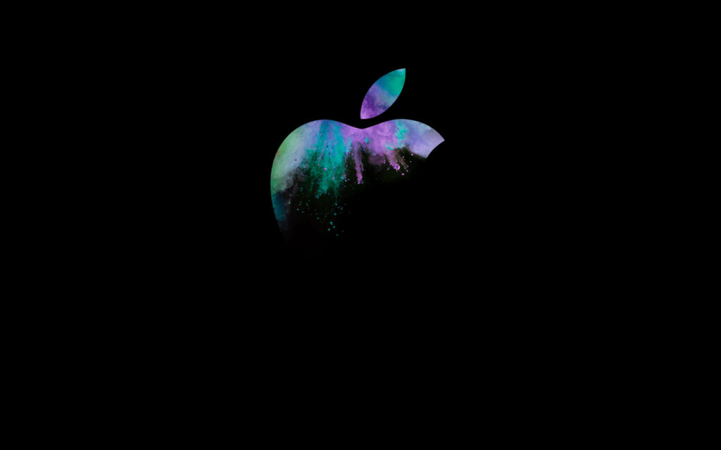 Abstractly Sprayed: A Stunning Apple Logo Wallpaper for your MacBook Pro