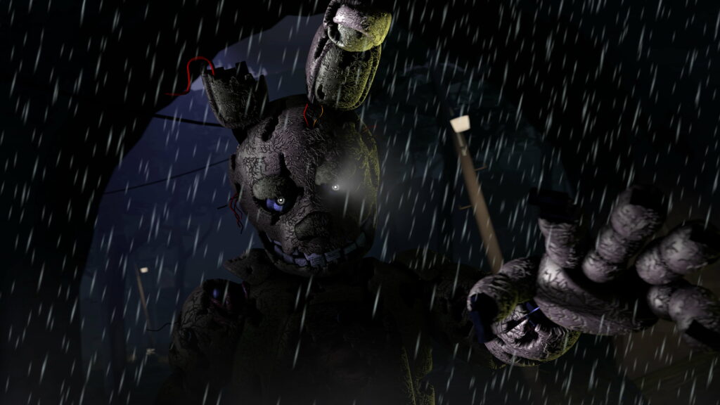 Sinister Incarnate: Springtrap Unleashed in FNAF 3 – 4K Wallpaper Masterpiece