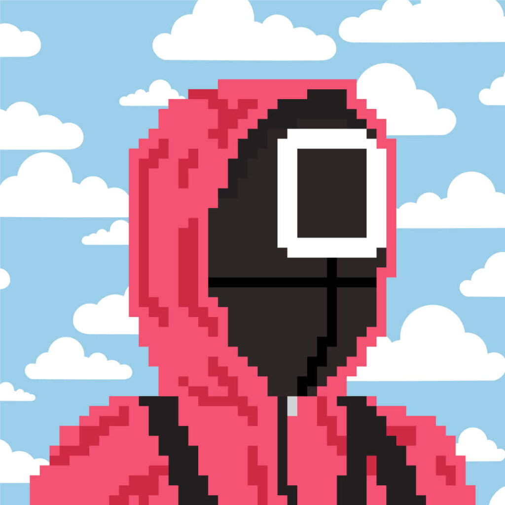 Guarding Shadows: An Enigmatic Squid Game Sergeant in Mystical Atmosphere Wallpaper