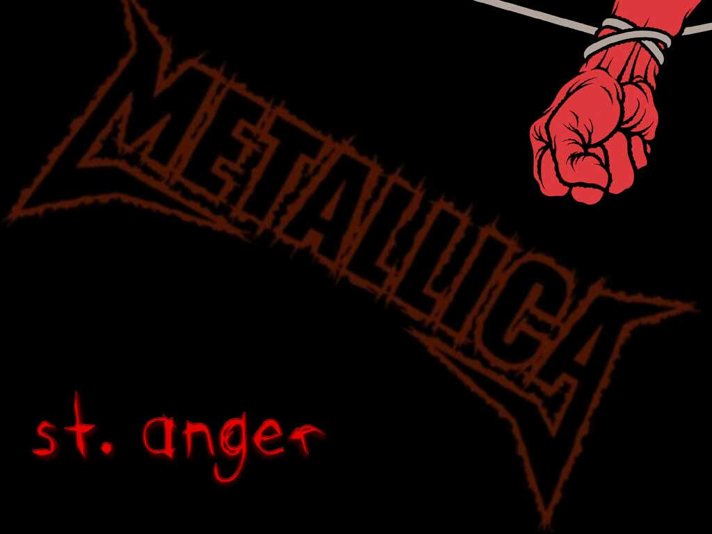 Metallica St. Anger Wallpaper: Bold Red Fist on Dark Background