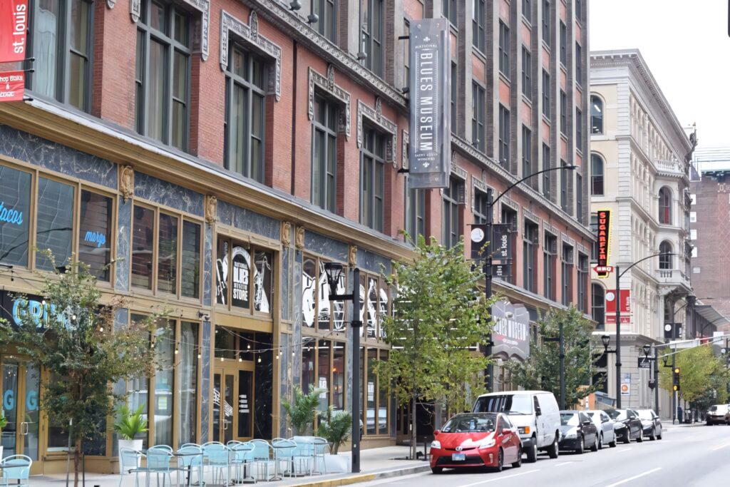 St. Louis Blues Museum Wallpaper: Historic Brick Elegance & Urban Vibes