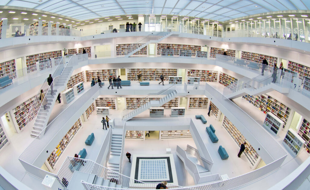 Modern Stadtbibliothek Stuttgart Wallpaper: Sleek Interior Design