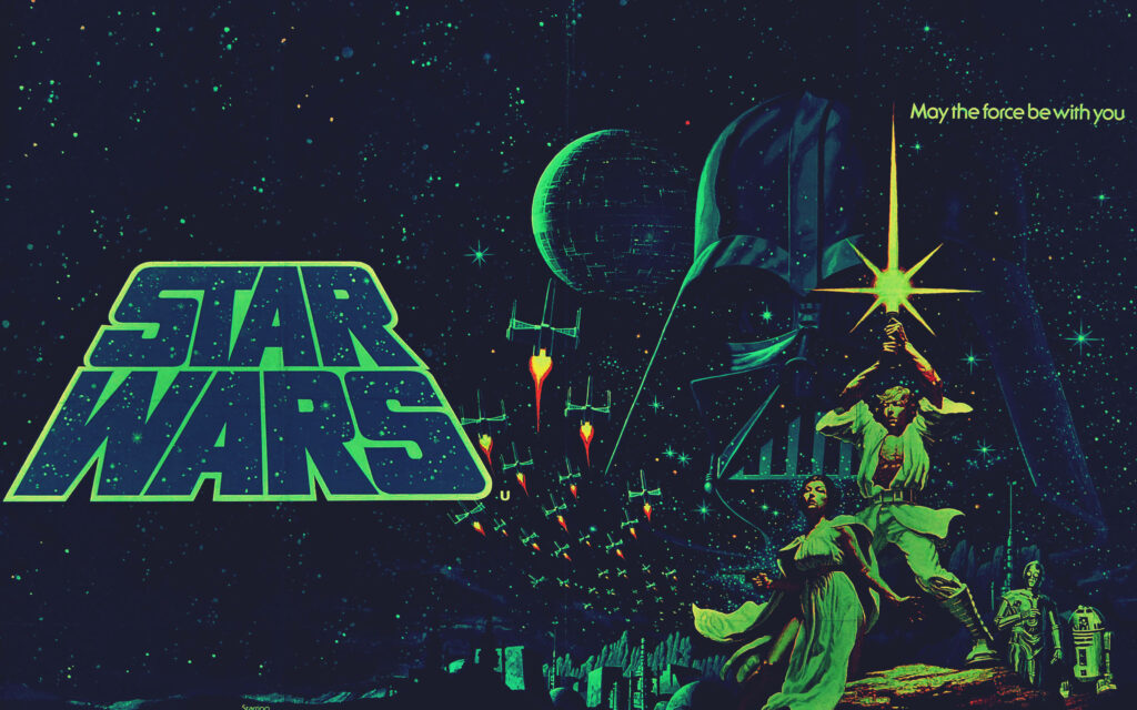 Star Wars: A New Hope Wallpaper - Epic Cosmic Scene & Iconic Characters