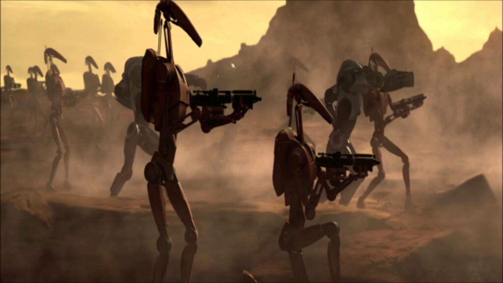 Epic Star Wars Droid Soldiers Battle Wallpaper Background