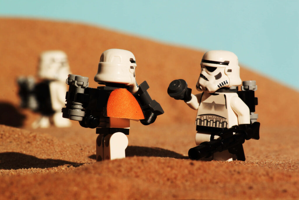 Desert Lego Clone Troopers Wallpaper - Star Wars Inspired Scene