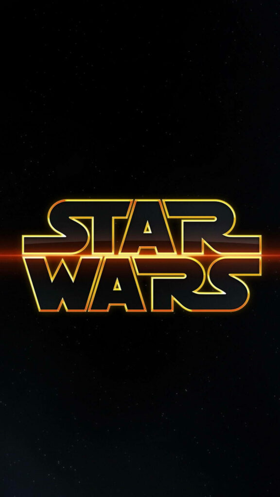 Star Wars Logo Wallpaper: Glowing Design for Phone Backgrounds