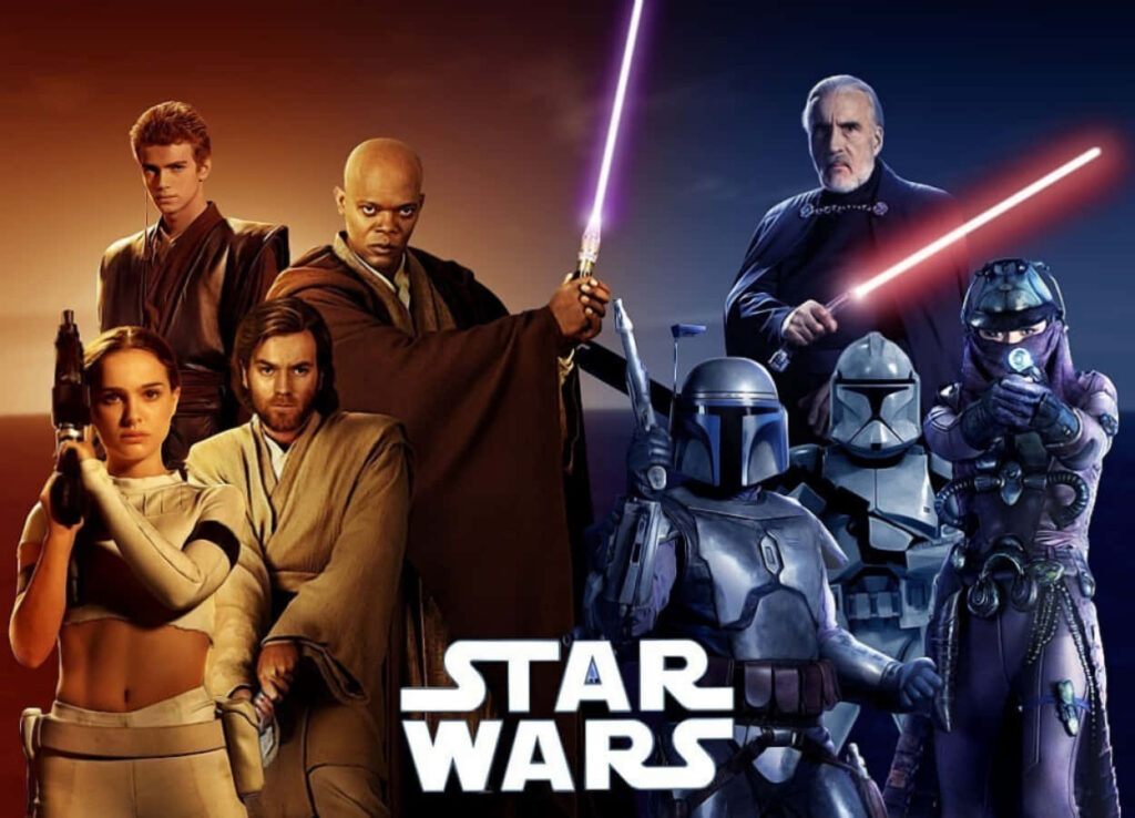 Vibrant Star Wars Prequel Trilogy Wallpaper: Iconic Characters & Themes