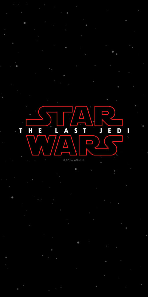 Star Wars: The Last Jedi Logo Wallpaper on Starry Background