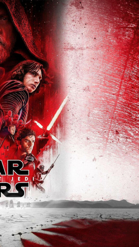 Epic Star Wars: The Last Jedi Wallpaper – Kylo Ren & Rey Design