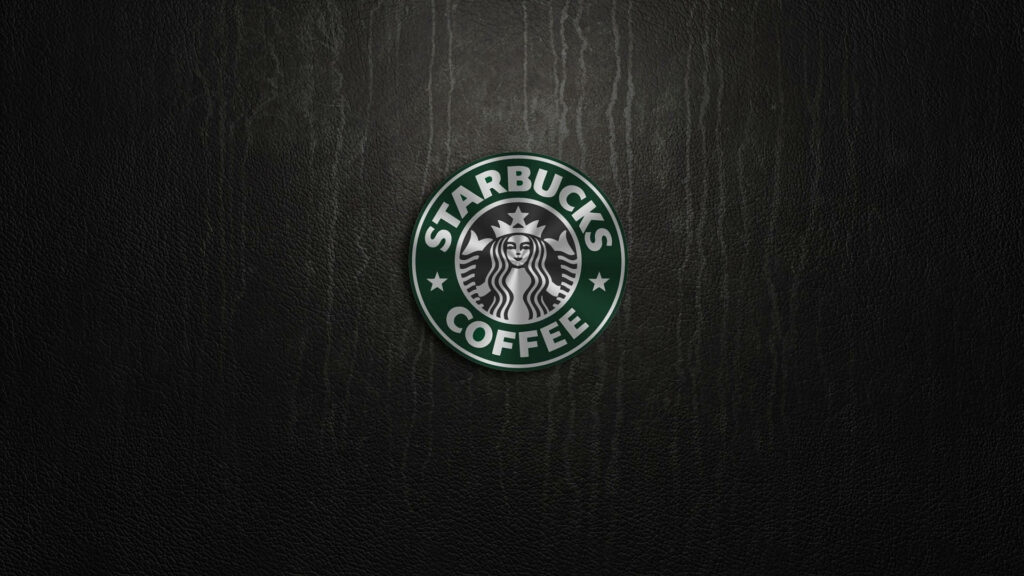 Starbucks logo wallpaper on textured dark background perfect for coffee lovers and fans
