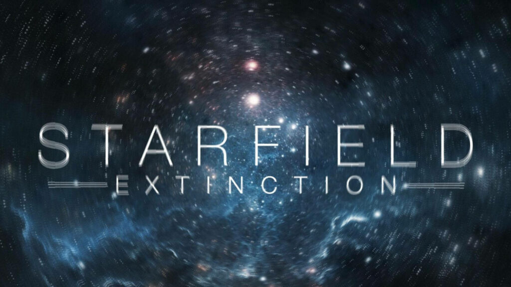 Starfield Extinction wallpaper with swirling galaxy stars and deep space cosmic background