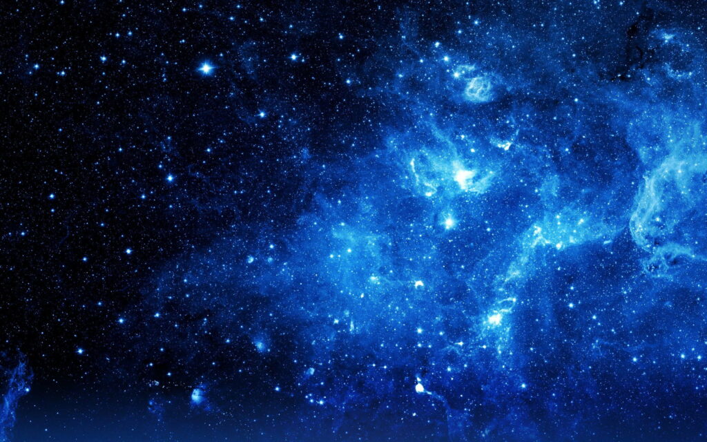 Galactic Illusion: A Stunning Abstract Digital Wallpaper of a Nebula in Space with Stars in QHD Quality