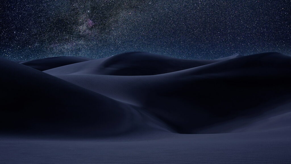 Desert Dreams: A Starry Night Amongst the Milky Way and Sand Dunes - 4K Wallpaper