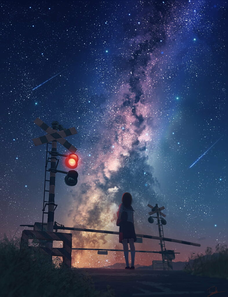 Heartfelt Stargazing: Finding Solitude under the Milky Way's Embrace Wallpaper
