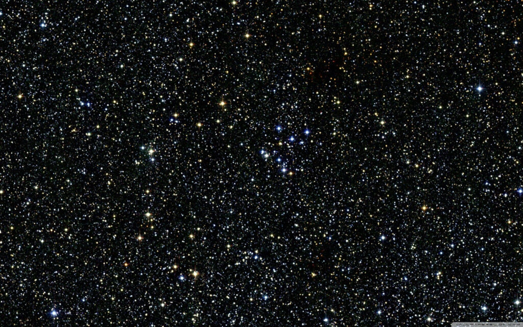 Starry Symphony: A Captivating Celestial Landscape in Brilliant Blue-Violet Wallpaper