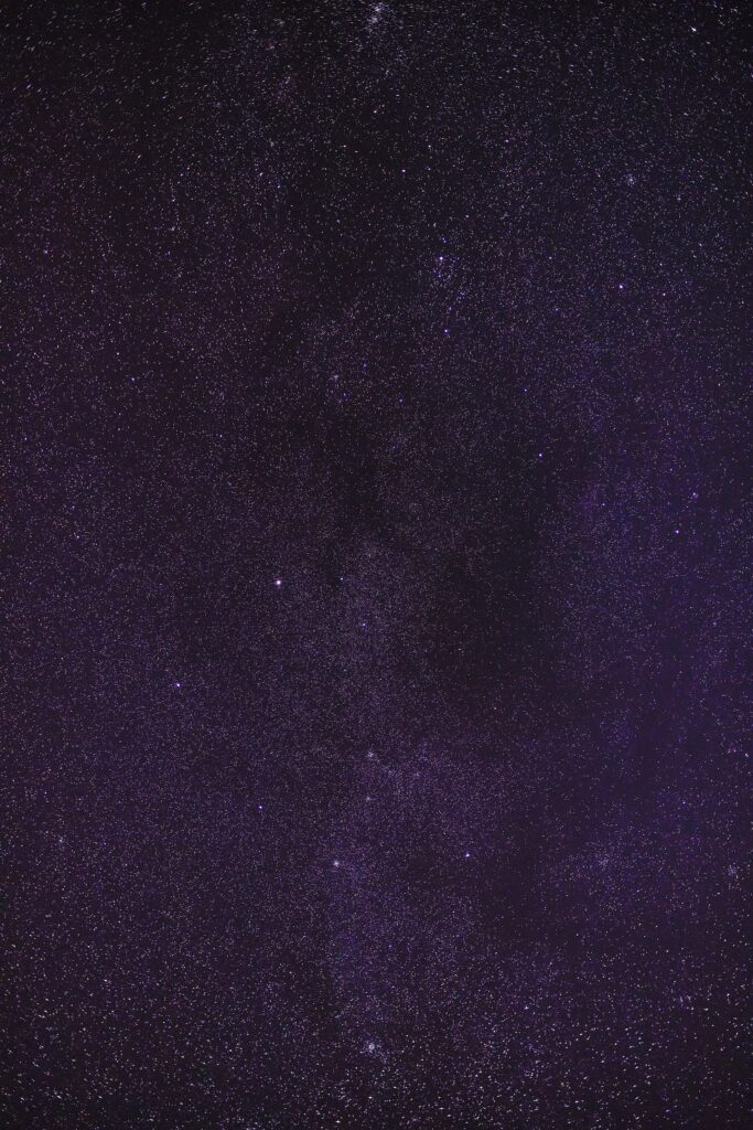 Tranquil Starry Sky Wallpaper: Mesmerizing Night Space Background