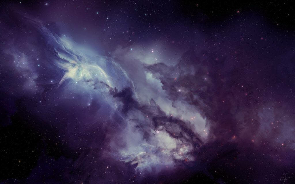 Starry Spectacle: A Captivating Purple Galaxy Brimming with Countless Stars Wallpaper