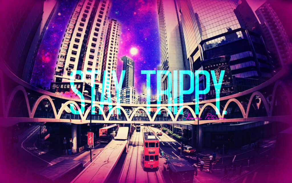 Psychedelic Cityscape: The Ultimate Trippy Dope Backdrop Wallpaper