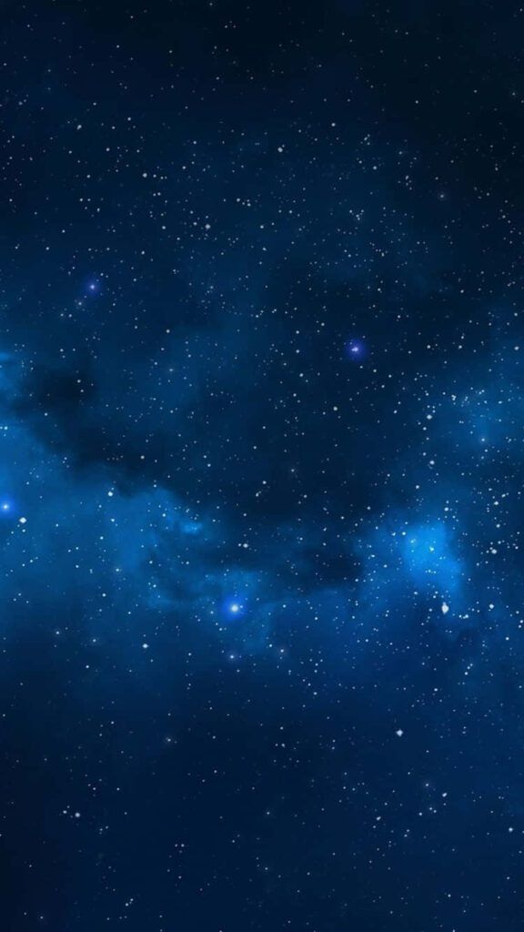 Blue And Black Dark Starry Sky Space Wallpaper