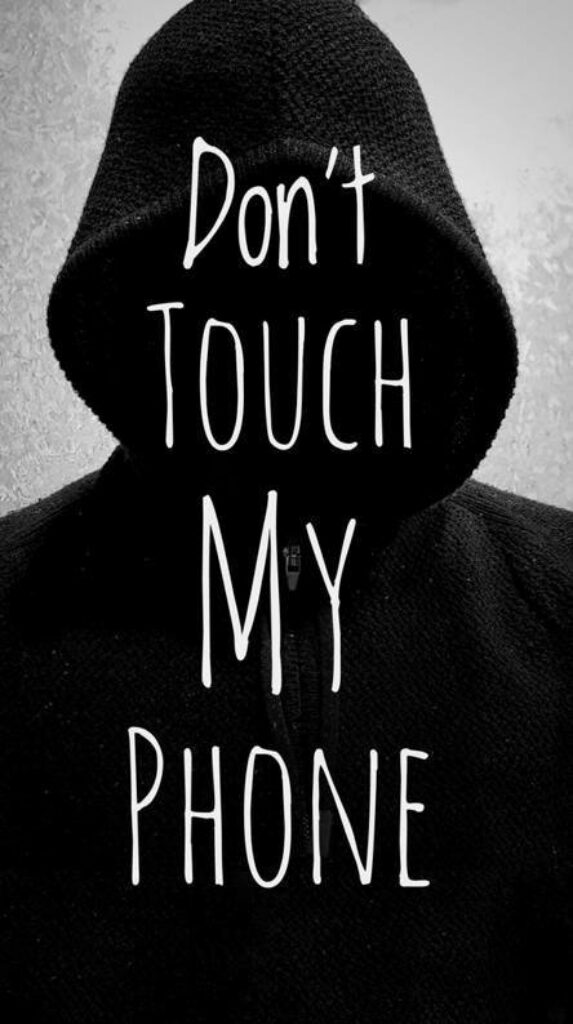Guarding Your Phone Privacy with a Fingerprint Phone Background featuring a Mysterious Hooded Figure Wallpaper