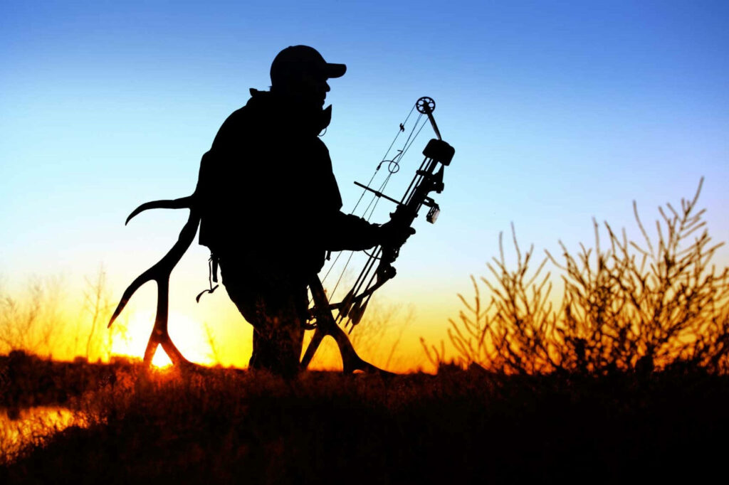 Stealthily Armed: A Skilled Hunter Sets Their Sights on Prey in the Wilderness Wallpaper
