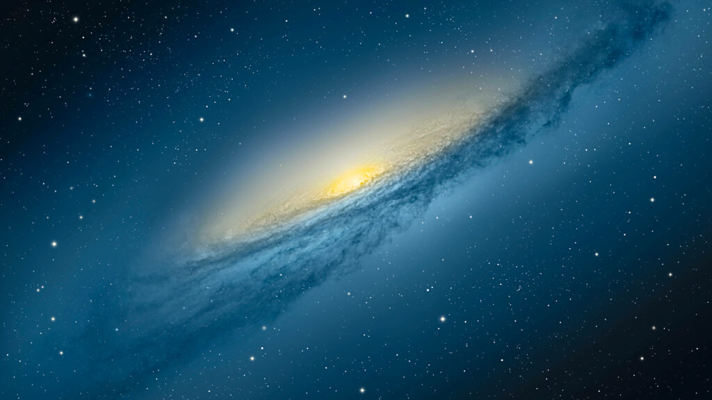 Stunning Space Display: A Mesmerizing White Dwarf Amidst a Gorgeous Galaxy Wallpaper