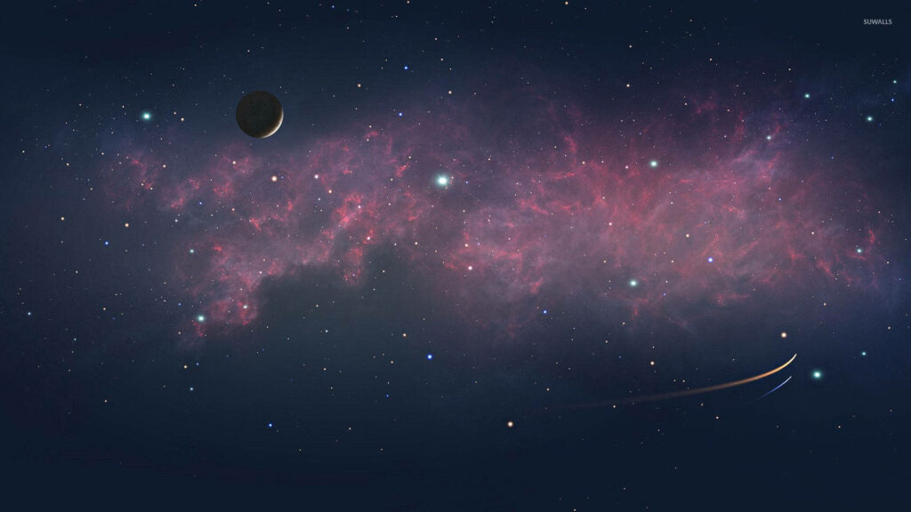 Starry Space: A Captivating Background for the Aesthetic Laptop Wallpaper
