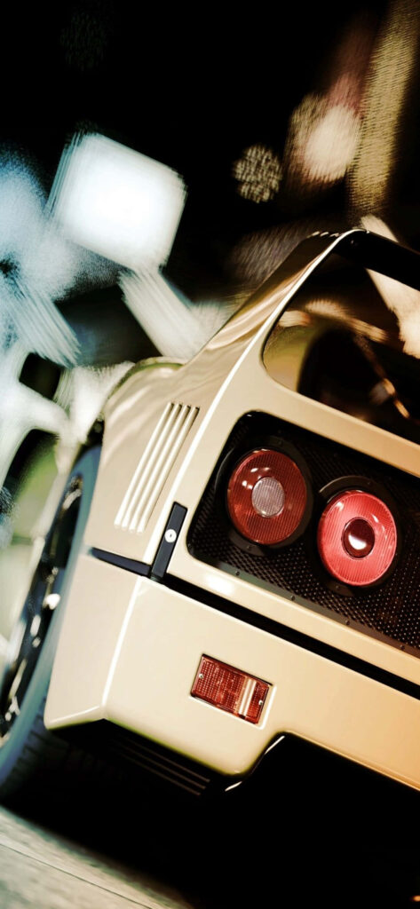 Max Ferrari's Captivating Masterpiece: Embracing Elegance with a White Ferrari F40 Wallpaper