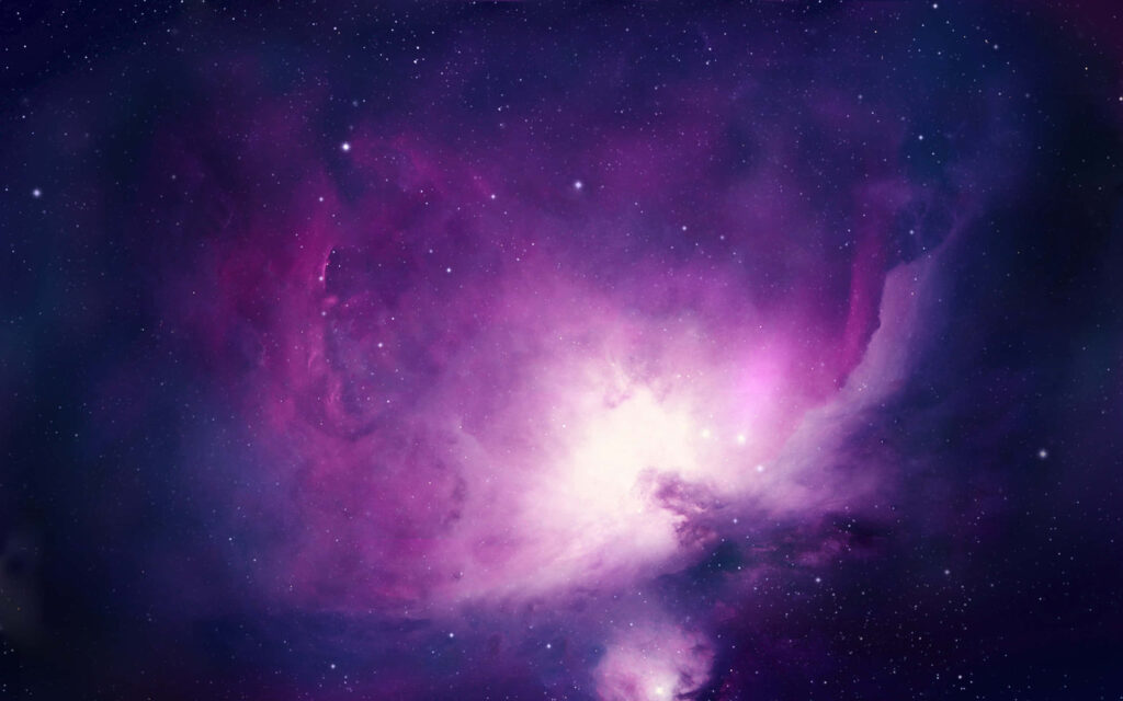 Purple Nebula: A Stellar Background Enveloped in Galactic Splendor Wallpaper