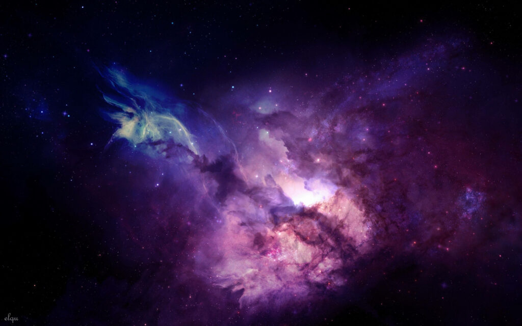 Starry Skies in Vibrant Violet: 4k Ultra HD Galaxy Background Wallpaper