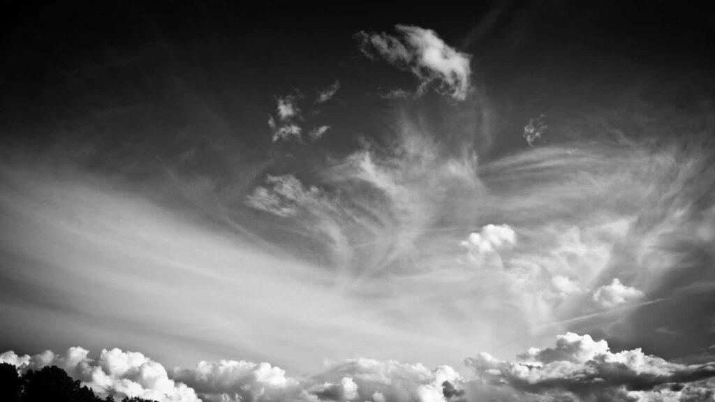 Step Into The Unknown: Monochrome Sky Wallpaper for Exploration