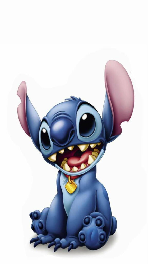 Stitch's Whimsical Adventure: Vibrant HD Phone Wallpaper