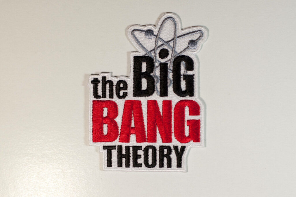 Stitched Patch Wallpaper: Big Bang Theory Inspired Atom Design