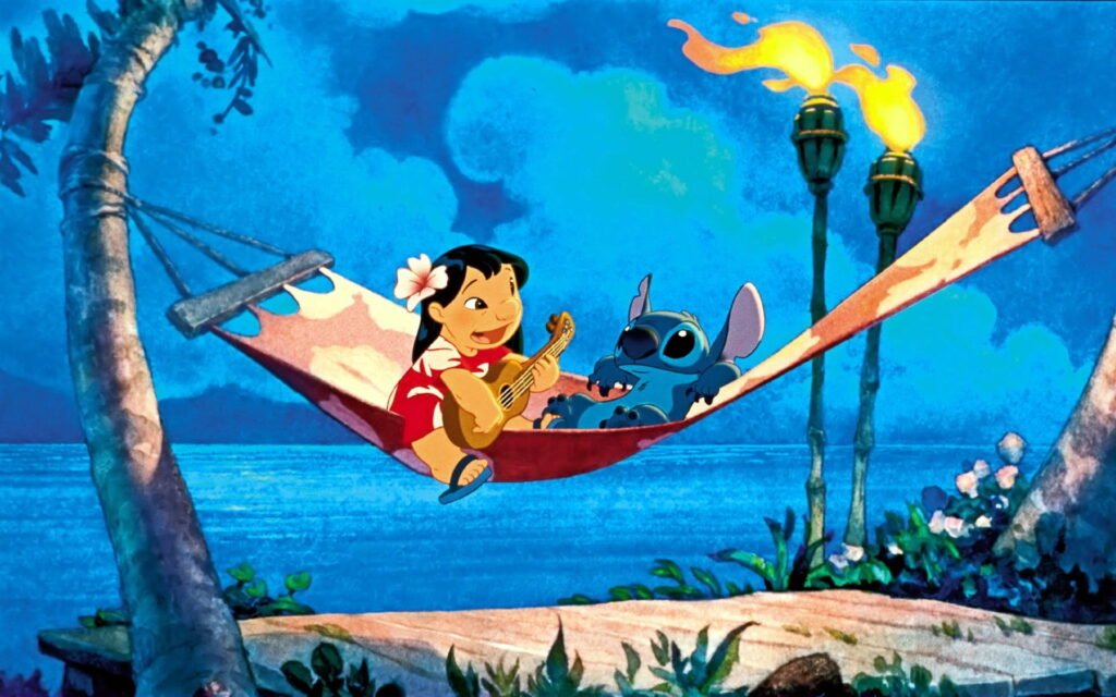 Stitch's Cinematic Adventure: A Captivating HD Background Wallpaper