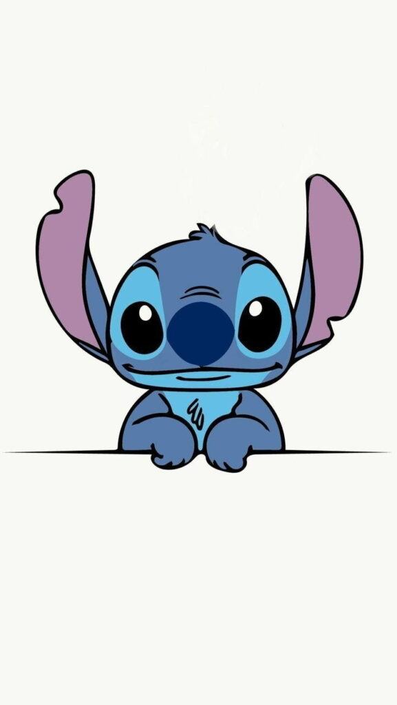 Pastel Paradise: Whimsical Stitch in a Cartoon HD Phone Wallpaper