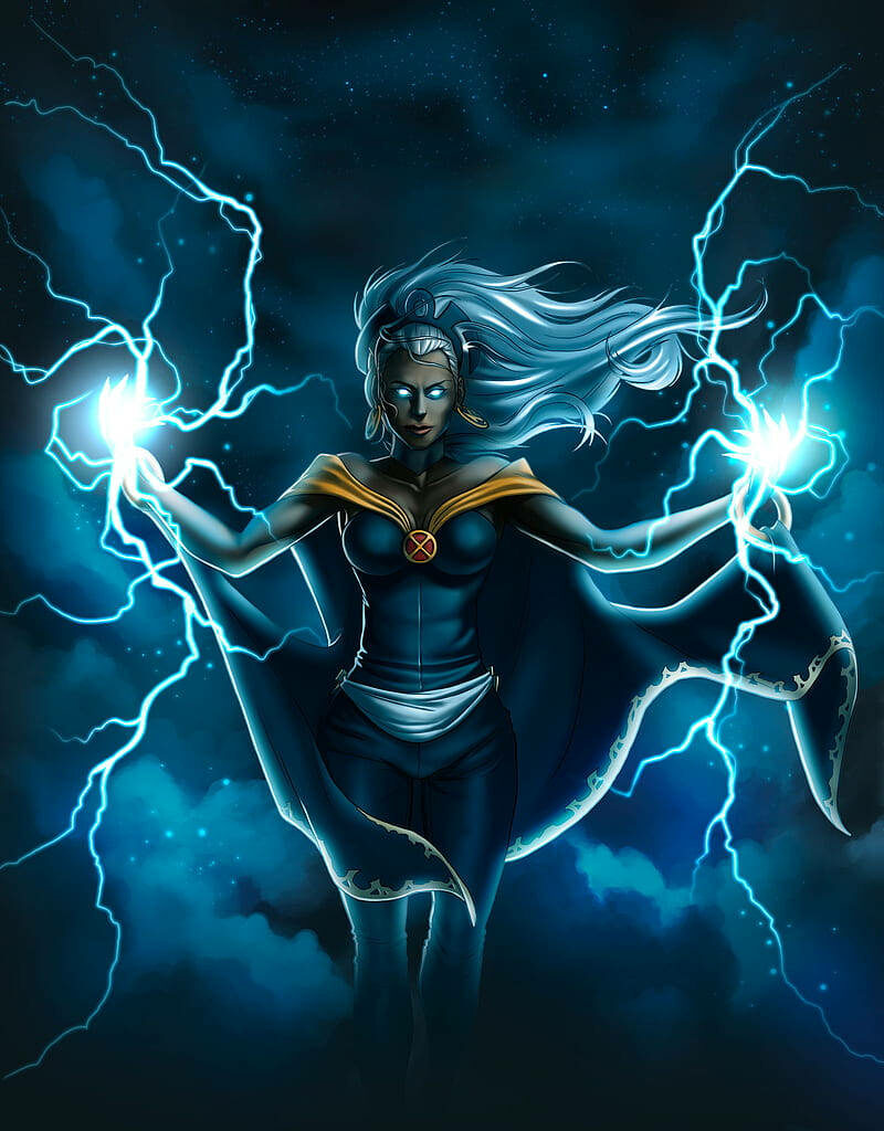 Storm Superhero iPhone Wallpaper: Lightning & Dark Atmosphere