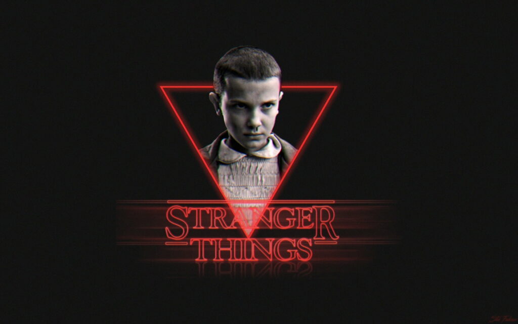 Stranger Things: Mysterious HD Wallpaper featurinng Eleven and the Stranger TV Cast