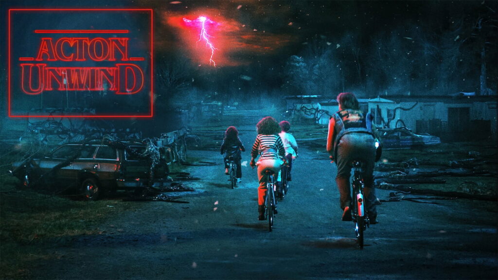 Unveiling the Mysterious World of Stranger Things 4: Bike Ride Under HD Wallpaper Backdrop
