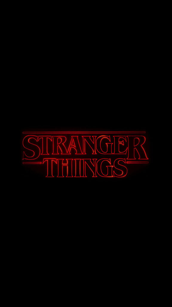 Eerie Dark Abstract: Netflix's Stranger Things Logo Emerges from the Depths Wallpaper