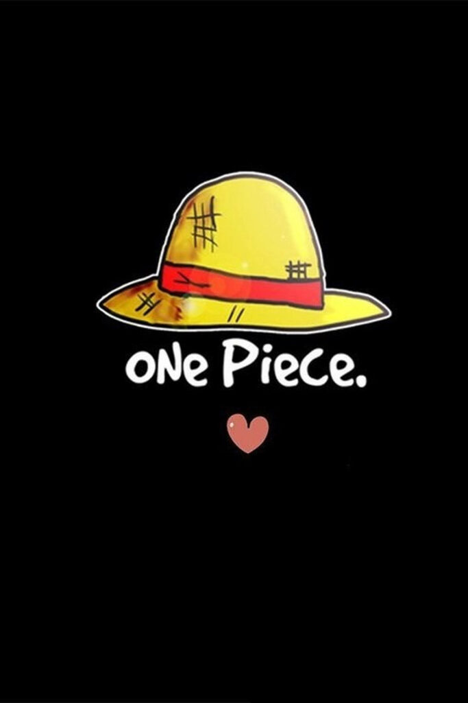 One Piece Straw Hat Bliss: Luffy's Heartfelt Phone Wallpaper Delight
