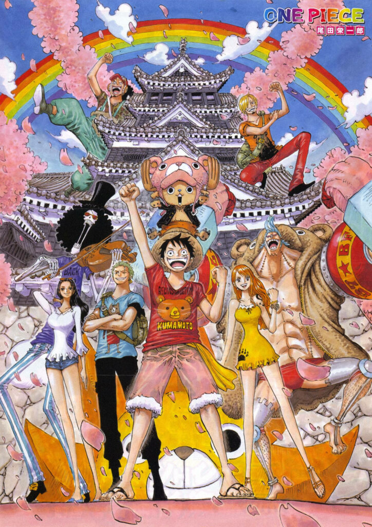 One Piece Adventure: Rainbow Temple with the Straw Hat Pirates Wallpaper