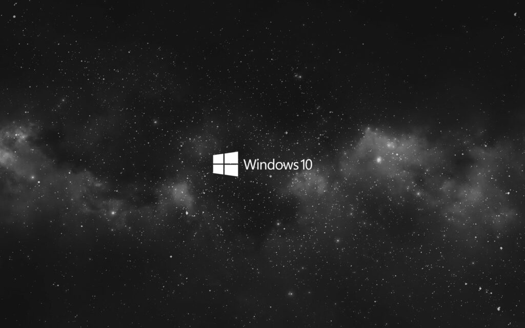 Serenity in Space: Windows 10 Desktop Wallpaper with Starry Sky Background