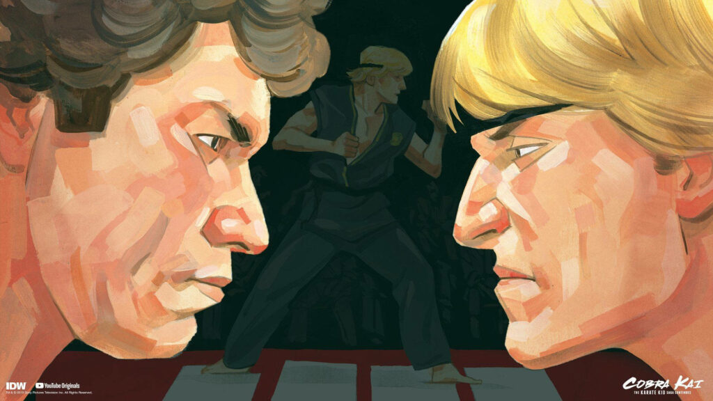 Clash of the Titans: Cobra Kai Animated Showdown Wallpaper