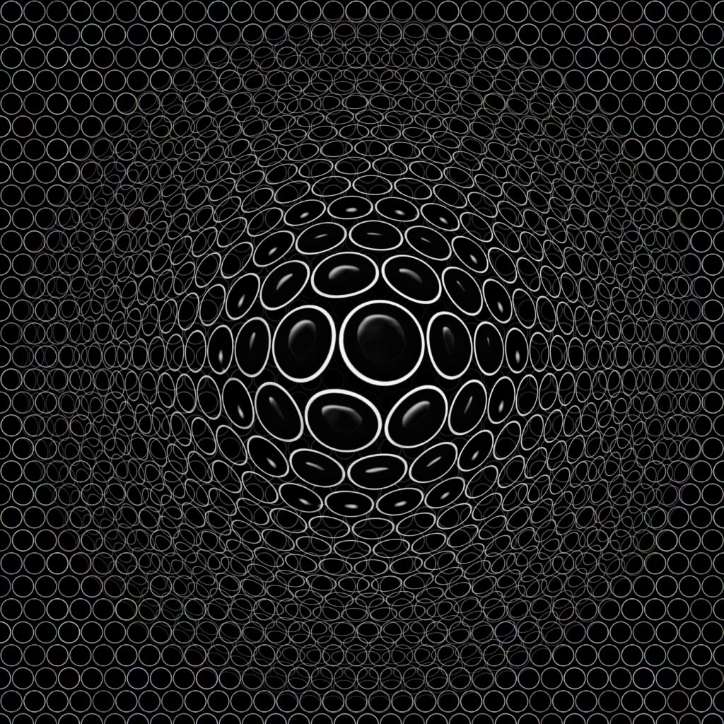 Dynamic 3D Convex Black Circle Wallpaper - High Res Background